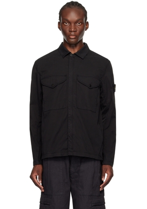 Stone Island Black Logo Patch Shirt