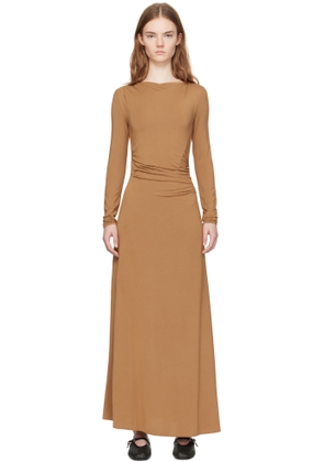 rag & bone Khaki Luca Draped Maxi Dress
