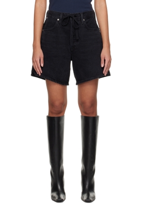 Citizens of Humanity Black Brynn Drawstring Denim Shorts