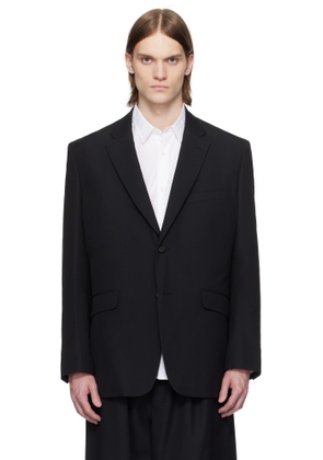 Comme des Garçons Homme Black Wool Gabardine Blazer