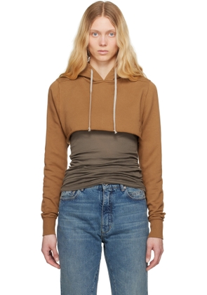 Rick Owens DRKSHDW Orange Hollywood Cropped Hoodie