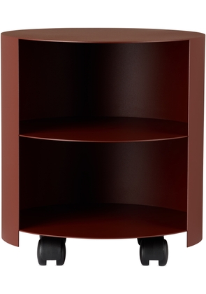 HEM Brown Hide Side Table