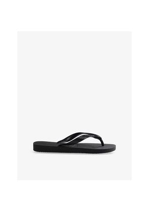Womens Havaianas Square Logo-Embossed Rubber Flip-Flops