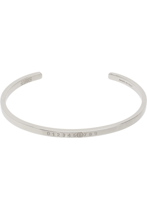 MM6 Maison Margiela Silver Numeric Minimal Signature Bracelet