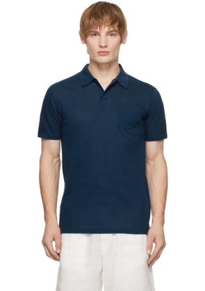 Sunspel Blue Riviera Polo