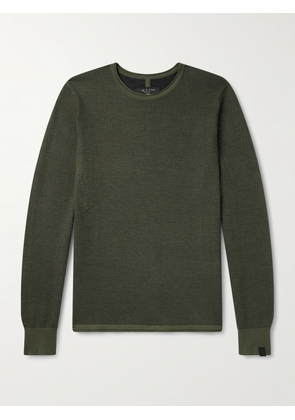 Rag & Bone - Gregory Honeycomb-Knit Merino Wool and Lyocell-Blend Sweater - Men - Green - S