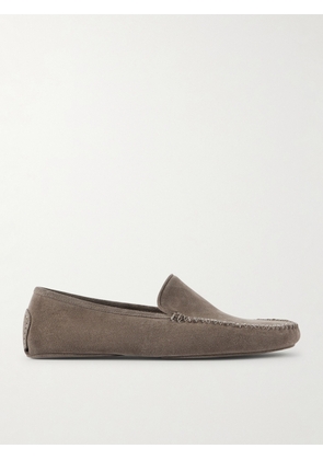 Thom Sweeney - Cashmere-Lined Suede Slippers - Men - Brown - UK 6