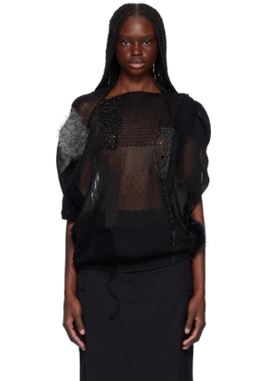 Junya Watanabe Black Patchwork Sweater