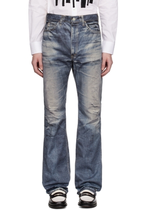 Junya Watanabe Navy Levi's Edition Nylon Twill Inkjet Print Trousers