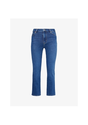 Womens Frame Le Sleek Five-Pockets Straight-Leg High-Rise Stretch-Denim Blend Jeans