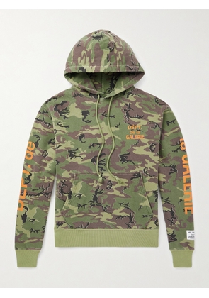 Gallery Dept. - Camouflage and Logo-Print Cotton-Jersey Hoodie - Men - Green - XS