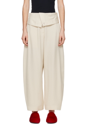 JW Anderson Beige Fold-Over Trousers