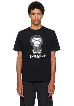 BAPE Black College Monogram Baby Milo T-shirt