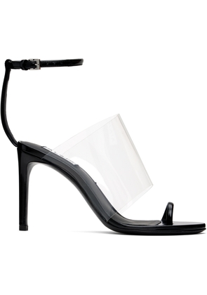 ALAÏA Black Asymmetric Heeled Sandals