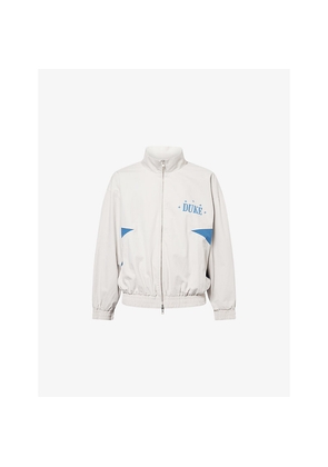 Mens Duke & Dexter High-Neck Brand-Print Cotton Jacket