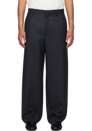 AURALEE Gray Light Melton Trousers