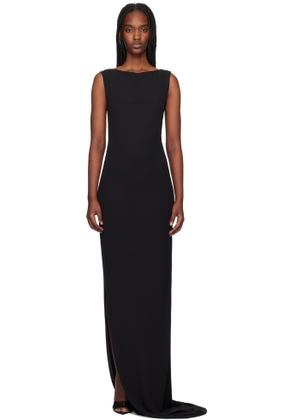 Mônot Black Georgette Maxi Dress