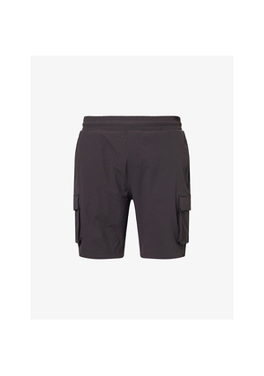 Mens Arne Utility Cargo Multi-Pockets Stretch-Woven Shorts
