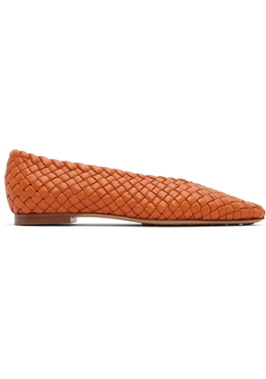 Bottega Veneta Orange Sofia Ballerina Flats