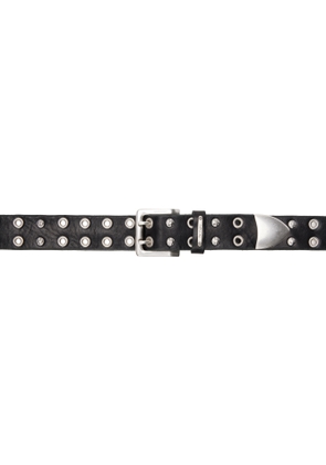 OUR LEGACY Black Studded Double Tongue Belt