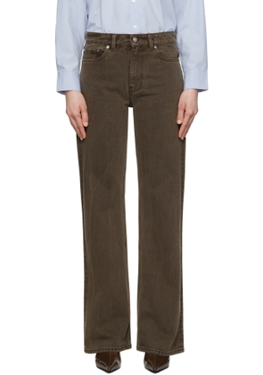 OUR LEGACY Brown Boot Cut Jeans