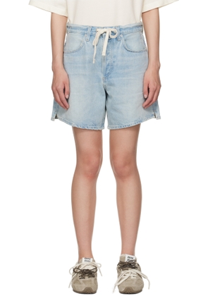 Citizens of Humanity Blue Brynn Drawstring Denim Shorts