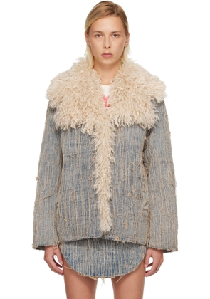Diesel Blue & Beige De-Aconic-S Denim Jacket