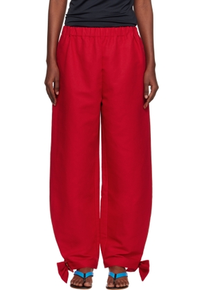 Caro Editions Red Coco With Bows Trousers