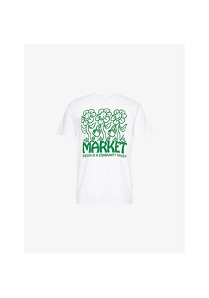 Mens Market x London Flower Market Community Graphic-Print Short-Sleeve Cotton-Jersey T-Shirt