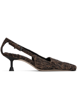 Miista Brown & Black Adal Animal Print Heels