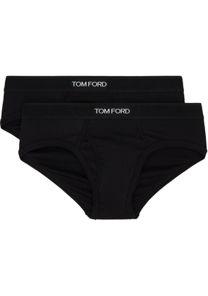 TOM FORD Two-Pack Black Cotton Briefs