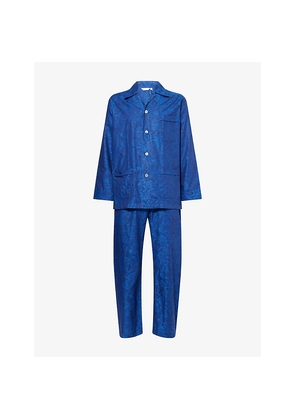 Mens Derek Rose Paris Floral-Print Cotton Pyjamas