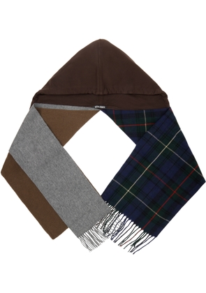 Ottolinger Brown & Multicolor Deconstructed Hoodie Scarf