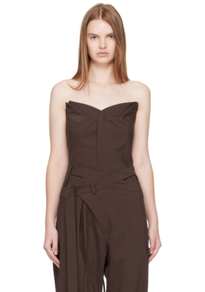 Ottolinger Brown Suiting Bustier Top
