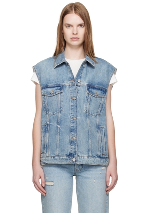 ANINE BING Blue Rory Denim Vest