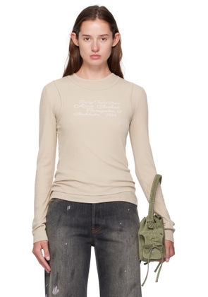 Acne Studios Beige Layered Long-Sleeve T-shirt