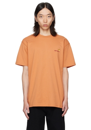 Carhartt Work In Progress Orange S/S American Script T-shirt