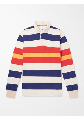 Drake's - Striped Cotton-Jersey Polo Shirt - Men - Blue - S