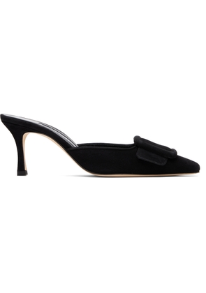 Manolo Blahnik Black Maysale 70 Heeled Sandals