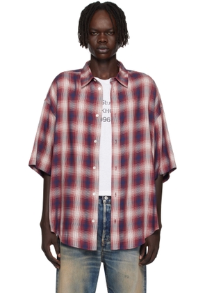 Acne Studios Red & Navy Button-Up Shirt