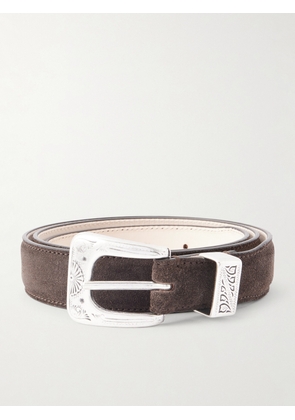 Drake's - 2.5cm Suede Belt - Men - Brown - S