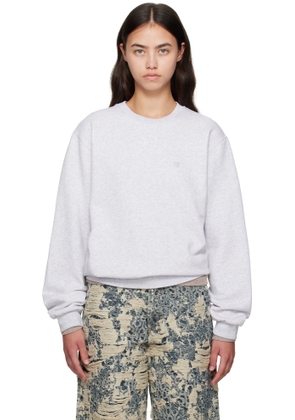 Acne Studios Gray Crew Neck Fleece Sweatshirt