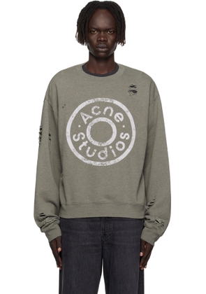 Acne Studios Gray Printed Logo Sweatshirt