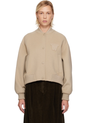 Weekend Max Mara Beige Zelante Bomber Jacket
