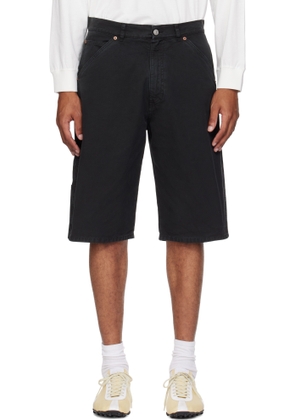 MM6 Maison Margiela Black Cotton Canvas Shorts