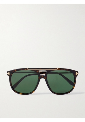 TOM FORD - Sam Aviator-Style Tortoiseshell Acetate Sunglasses - Men - Tortoiseshell