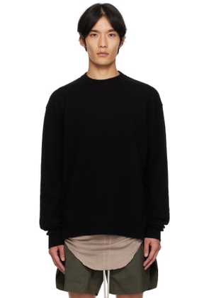 Rick Owens Black Concordians Round Neck Sweater