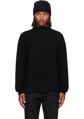 Rick Owens Black Concordians Fisherman Round Neck Sweater