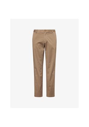 Mens Sunspel Slim-Fit Tapered-Leg Stretch-Cotton Chinos