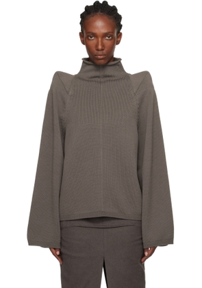 Rick Owens Gray Concordians Con Turtleneck